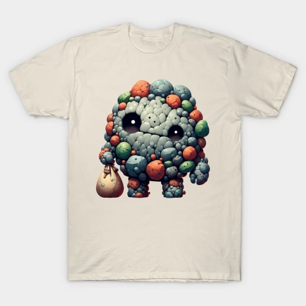 Cute Stone Golem T-Shirt by Dmytro